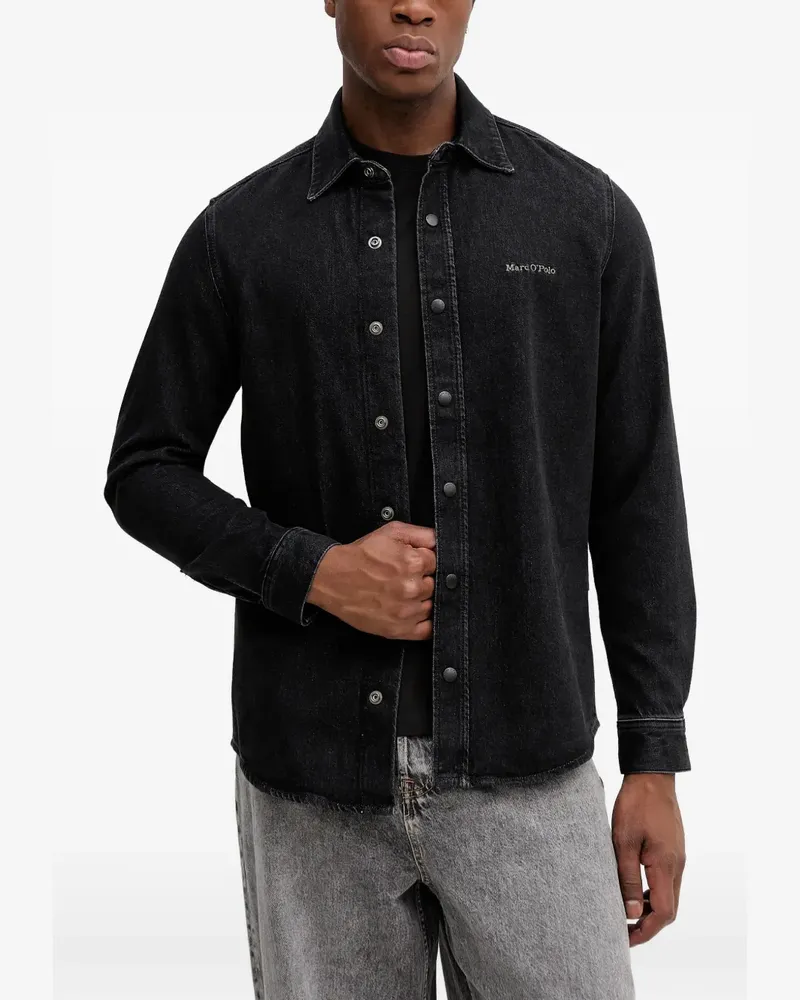 Marc O'Polo logo-embroidered shirt - Grau Grau