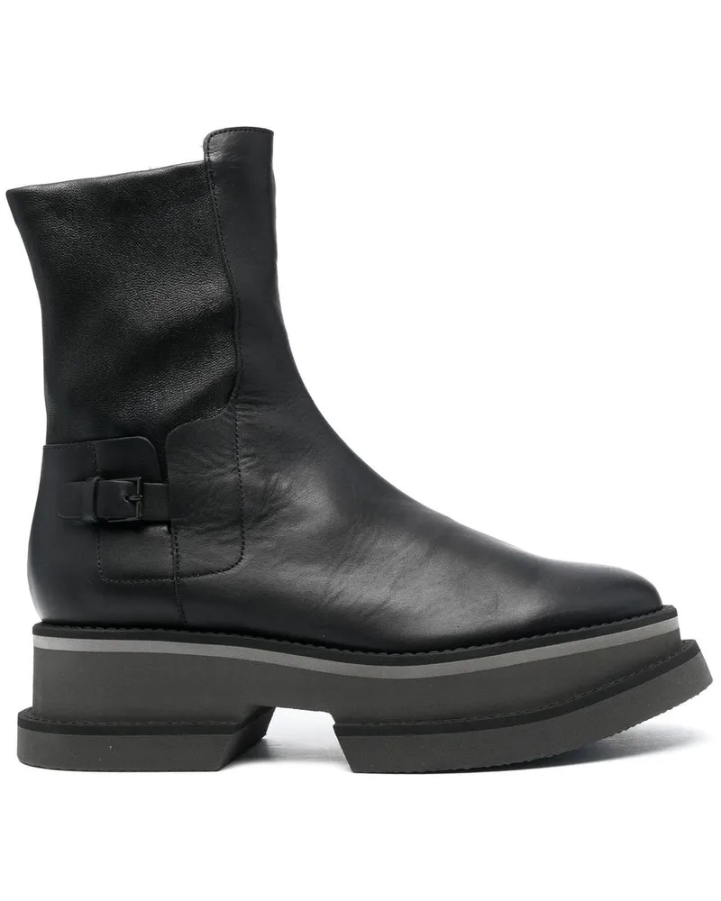 Robert Clergerie Stiefeletten mit Plateau - Schwarz Schwarz