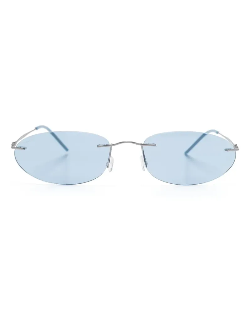 Giorgio Armani Sonnenbrille mit ovalem Gestell - Grau Grau