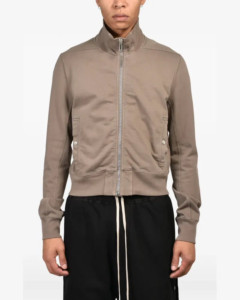 DRKSHDW by Rick Owens funnel-neck zip-up jacket - Nude Nude