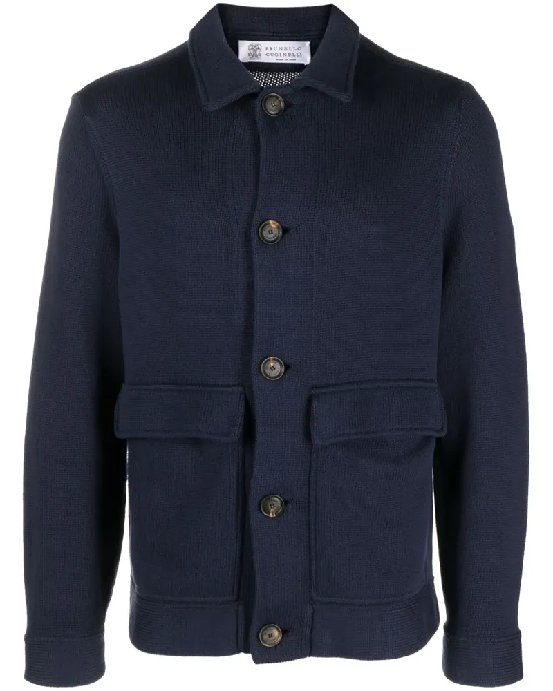 Brunello Cucinelli Geknöpfter Cardigan - Blau Blau