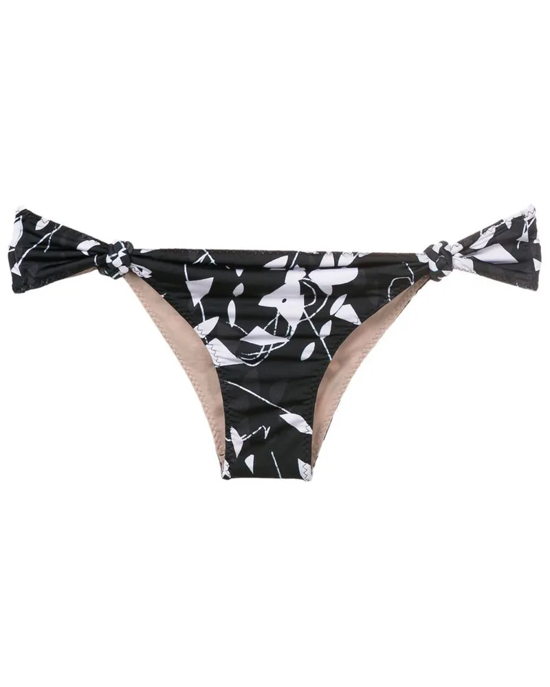 Clube Bossa Bikinihöschen mit Blumen-Print - Schwarz Schwarz