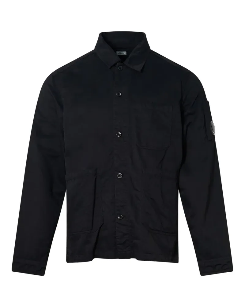 C.P. Company Hemdjacke mit Knopfverschluss - Schwarz Schwarz