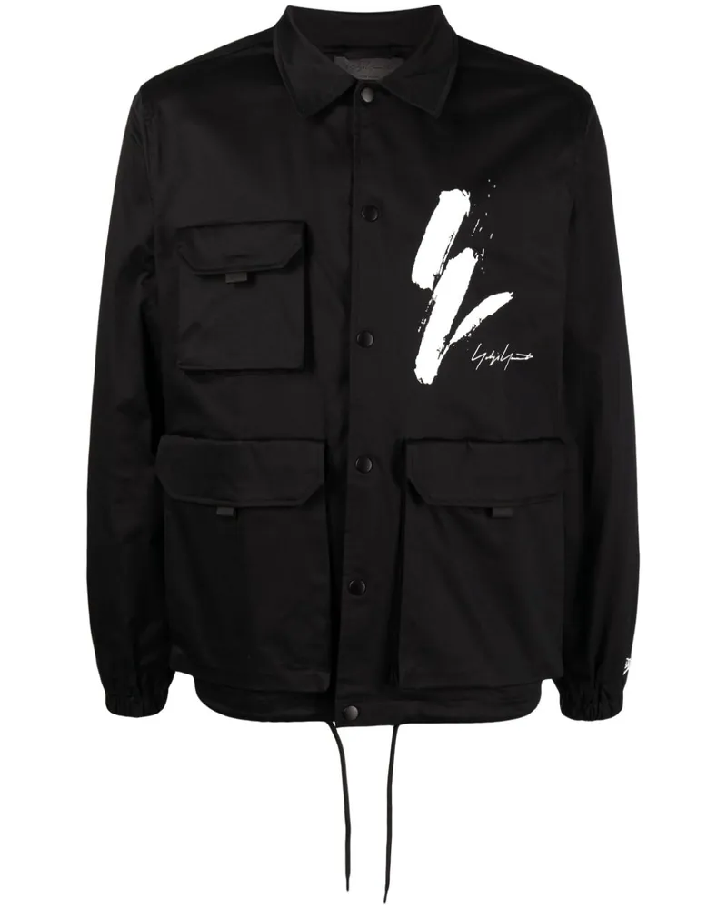 Yohji Yamamoto x New Era Jacke mit Logo-Print - Schwarz Schwarz