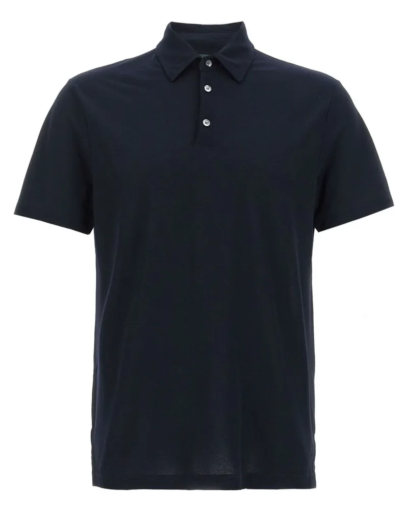 Zanone Ice Cotton Poloshirt - Blau Blau