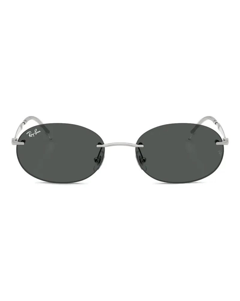 Ray Ban Sonnenbrille mit ovalem Gestell - Schwarz Schwarz