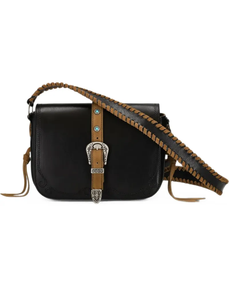 Fortela Kiki stud-embellished calf leather bucket bag - Schwarz Schwarz