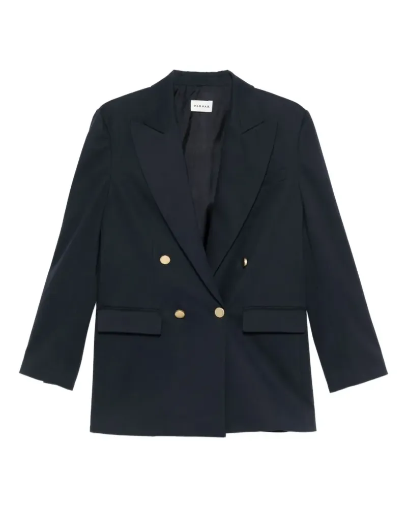 P.A.R.O.S.H. P.A.R.O H. double-breasted peak-lapel blazer - Blau Blau
