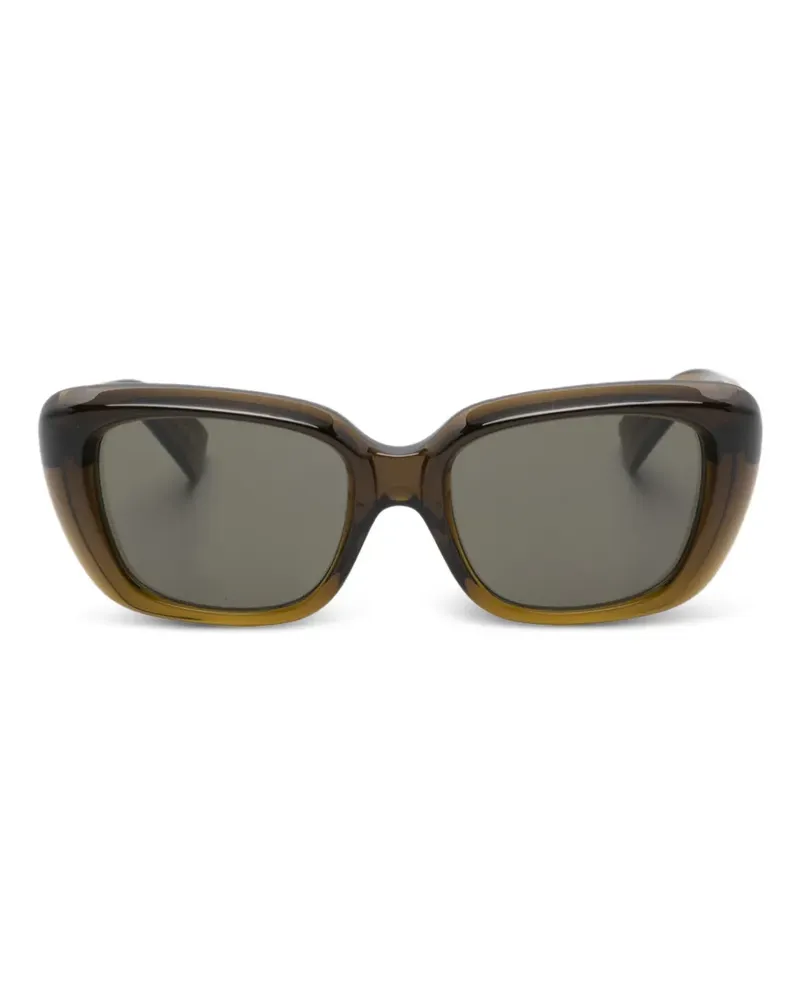 Saint Laurent Sonnenbrille mit eckigem Gestell - Braun Braun