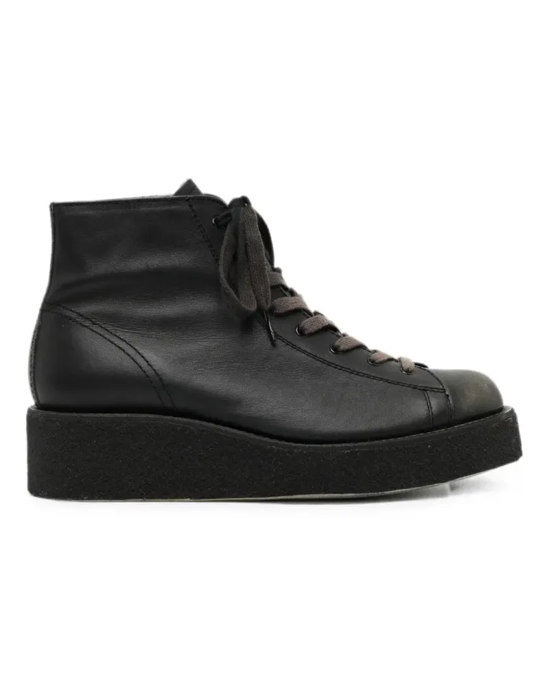 Yohji Yamamoto Stiefeletten mit Plateau - Schwarz Schwarz