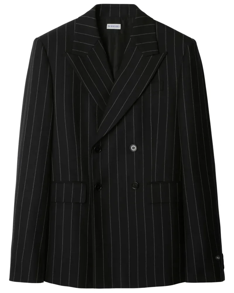 Burberry Sakko mit Nadelstreifen - Schwarz Schwarz