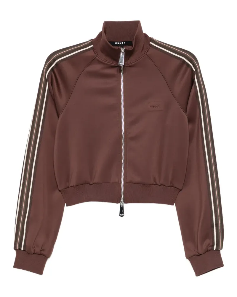 ksubi cropped zip-fastening sweatshirt - Braun Braun