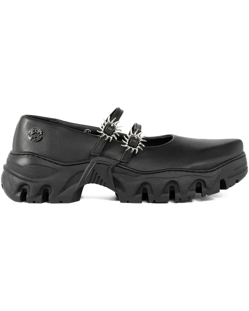 Rombaut Flache Ballerinas mit Nieten - Schwarz Schwarz