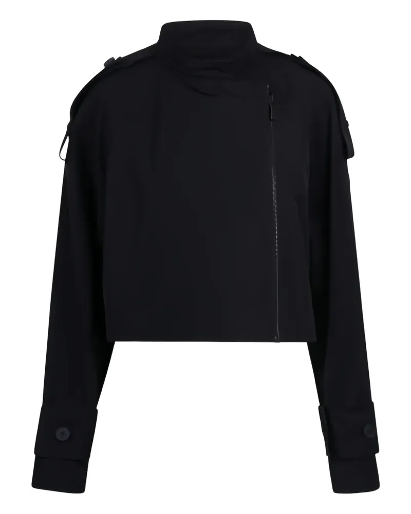 Moncler asymmetrical zip jacket - Schwarz Schwarz