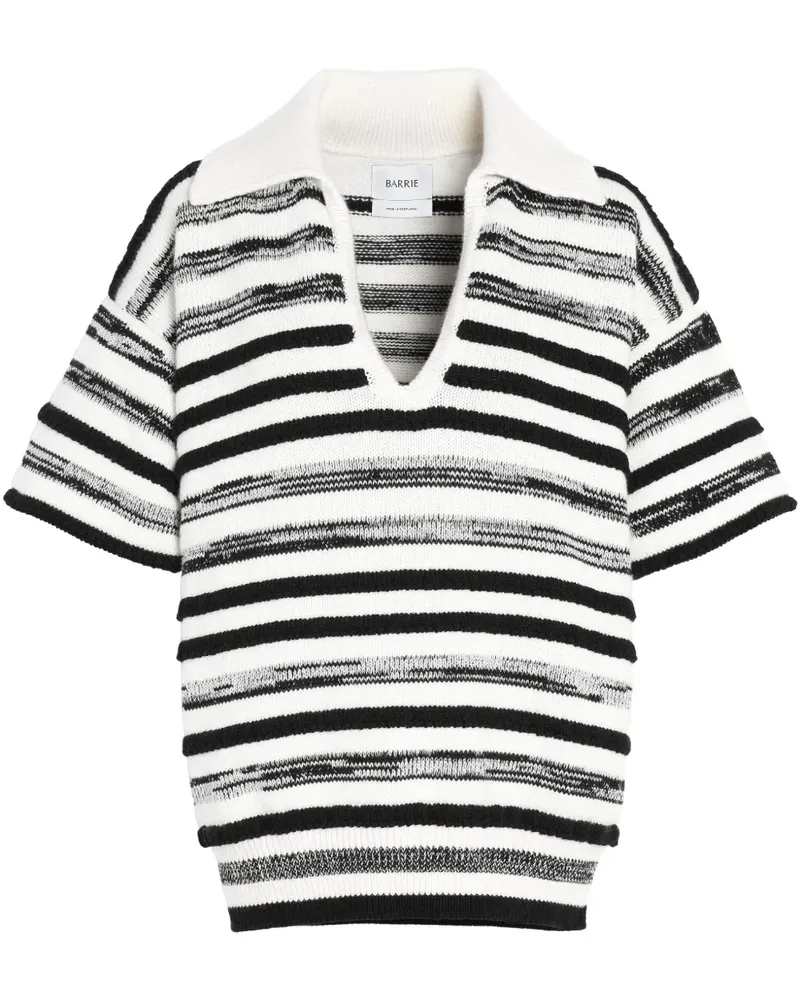 Barrie Gestreiftes Poloshirt - Schwarz Schwarz