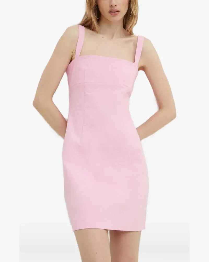 HUGO BOSS square-neck mini dress - Rosa Rosa