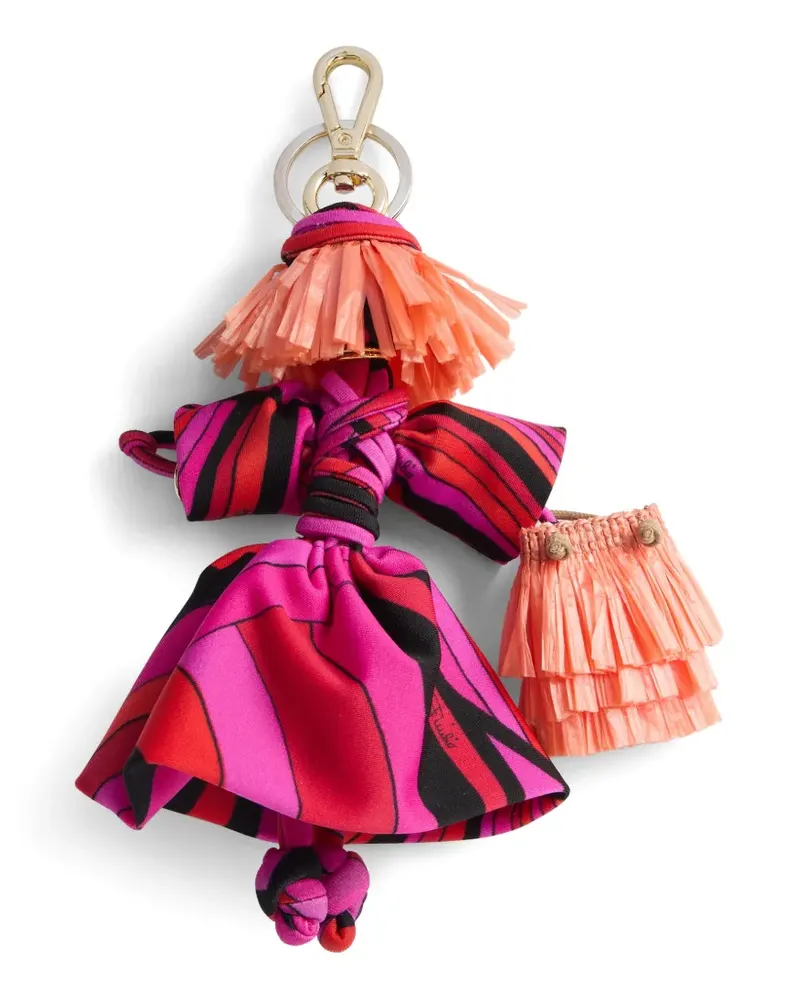 Emilio Pucci bag charm in Iride-print - Rosa Rosa