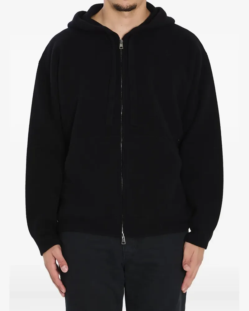 Roberto Collina Kapuzenjacke mit Kordelzug - Schwarz Schwarz
