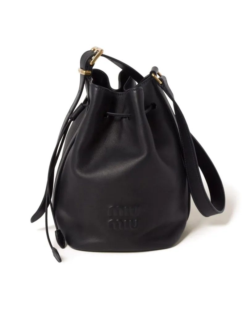 Miu Miu Beuteltasche aus Leder - Schwarz Schwarz