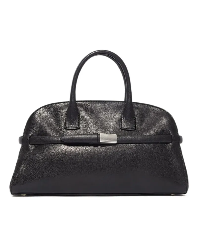 Orciani small Aura Lagoon leather tote bag - Schwarz Schwarz