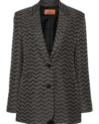 Missoni Einreihiger Blazer mit Zickzackmuster Grau