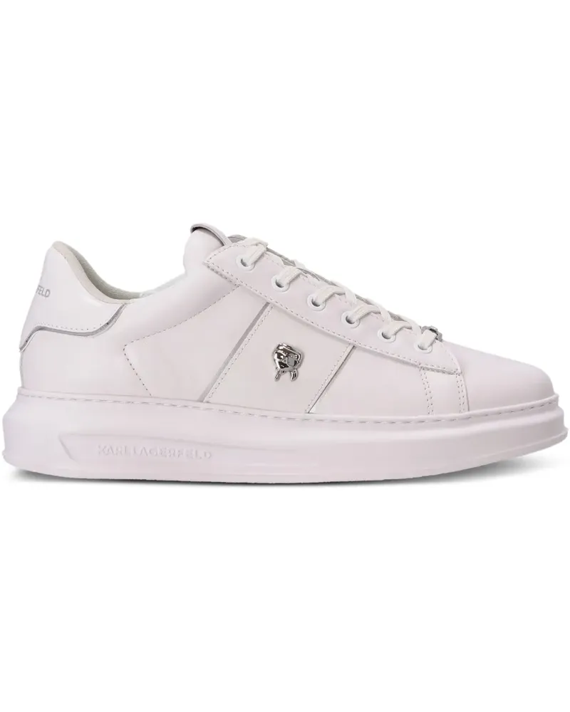 Karl Lagerfeld Sneakers mit Logo-Schild - Weiß Weiß