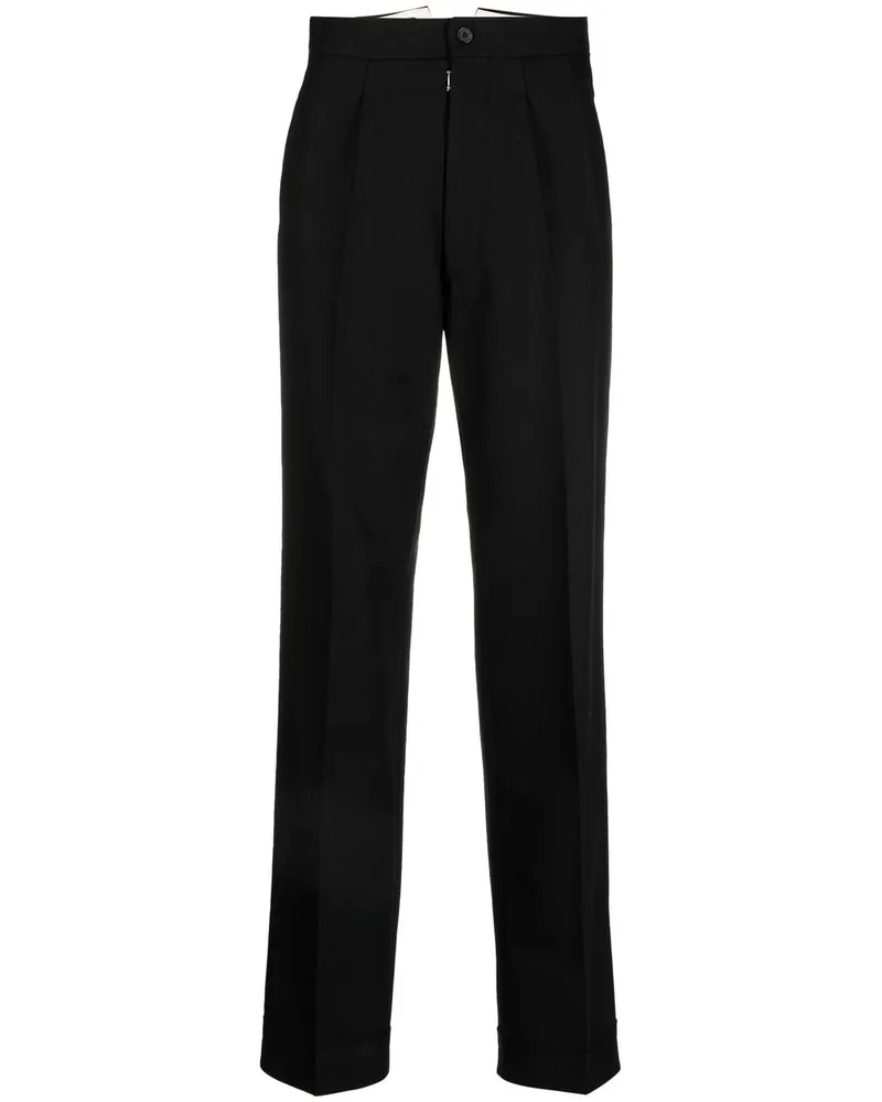 Maison Margiela Wollhose mit Fischgrätenmuster - Schwarz Schwarz