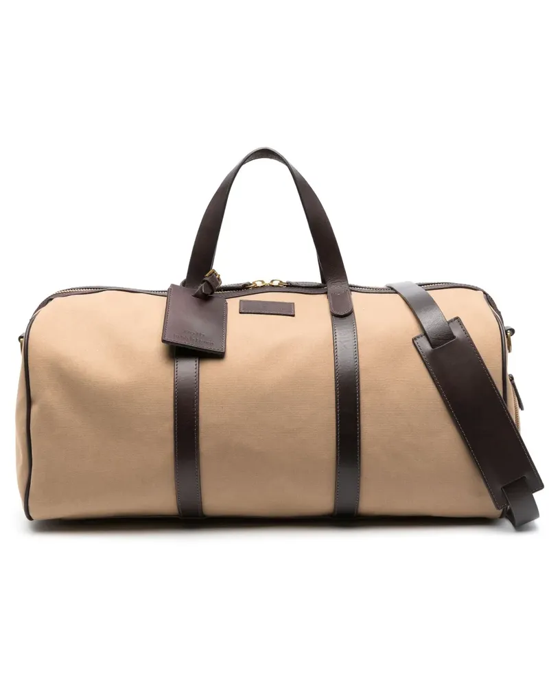Ralph Lauren Canvas-Reisetasche mit Logo-Patch - Nude Nude