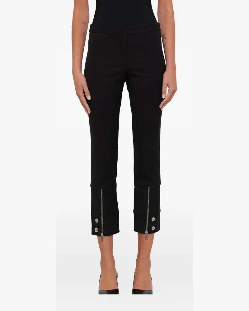 Alexander McQueen Cropped-Hose mit Reißverschluss - Schwarz Schwarz