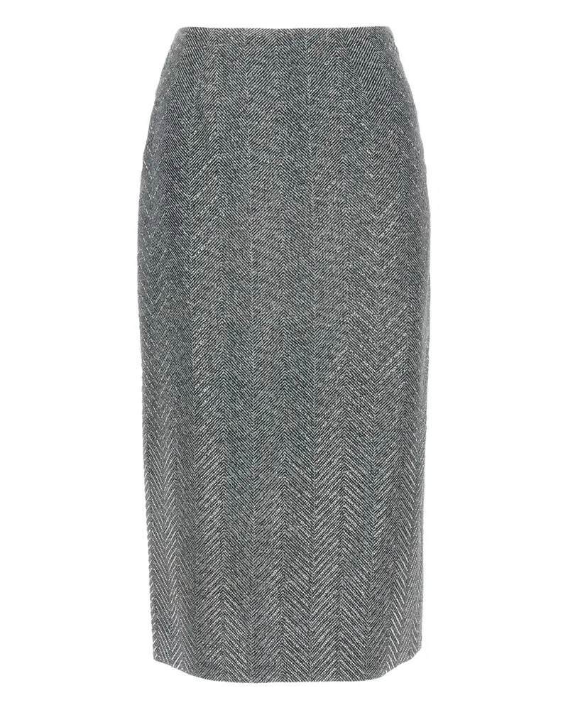 Ermanno Scervino Bleistiftrock mit Strass - Grau Grau