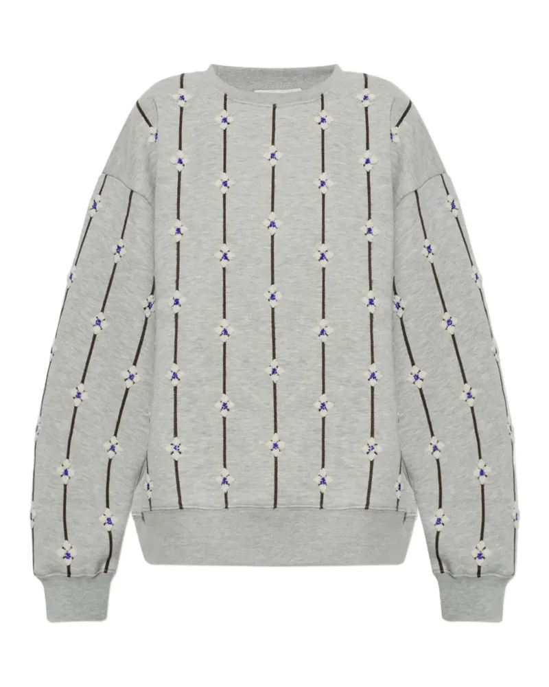 MUNTHE Vesicle floral-embellished sweatshirt - Grau Grau