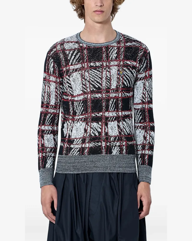 Vivienne Westwood Karierter Piqué-Pullover - Schwarz Schwarz