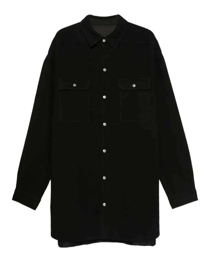Rick Owens Klassischer Mantel - Schwarz Schwarz