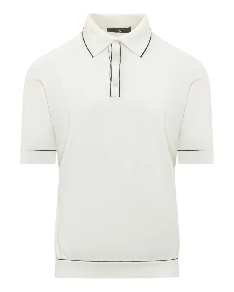 Filippo de Laurentiis contrast-trim polo shirt - Weiß Weiß