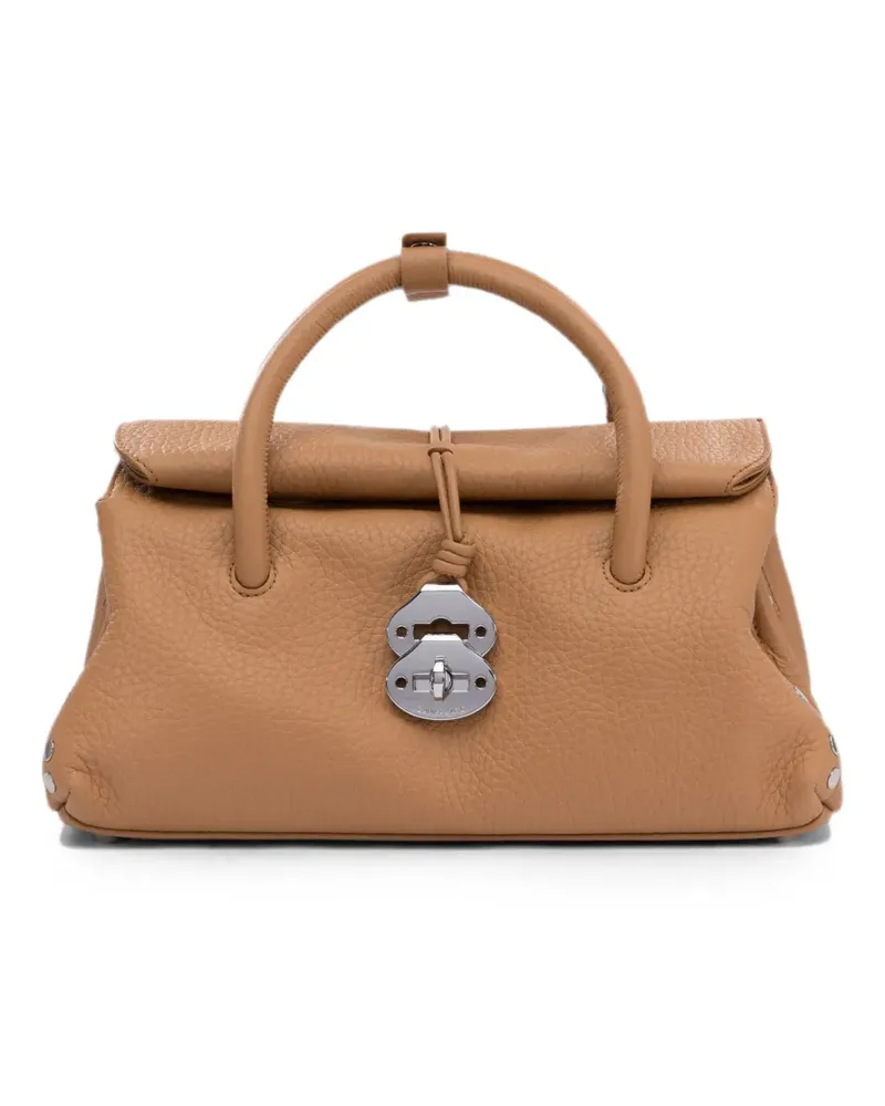 Zanellato DOTTA stud-embellished leather tote bag - Nude Nude