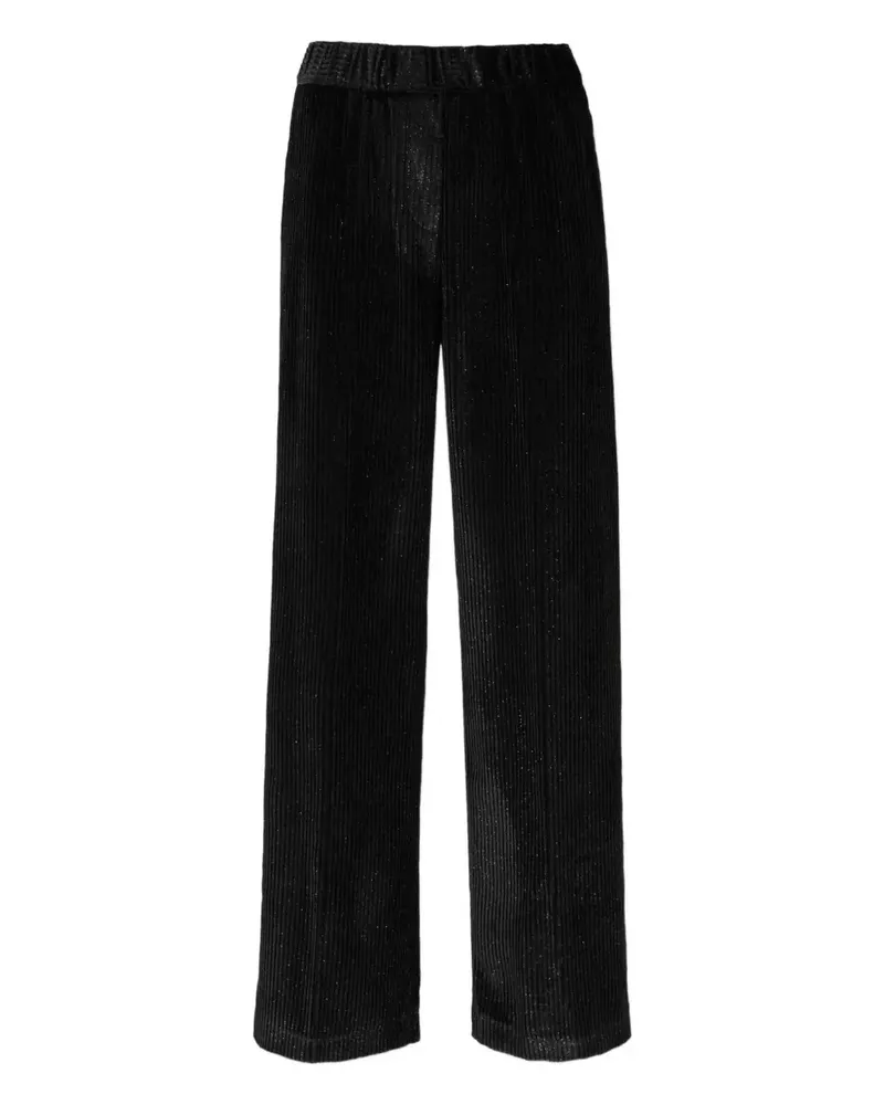 Peserico pleated flared trousers - Schwarz Schwarz