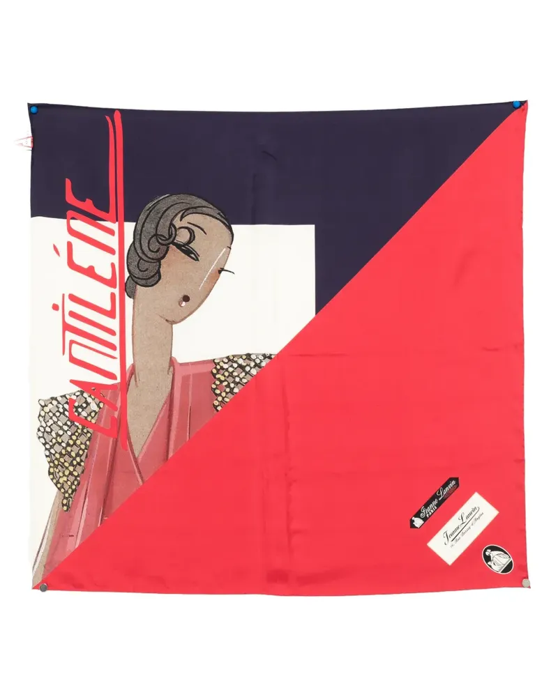 Lanvin graphic-print scarf - Rot Rot