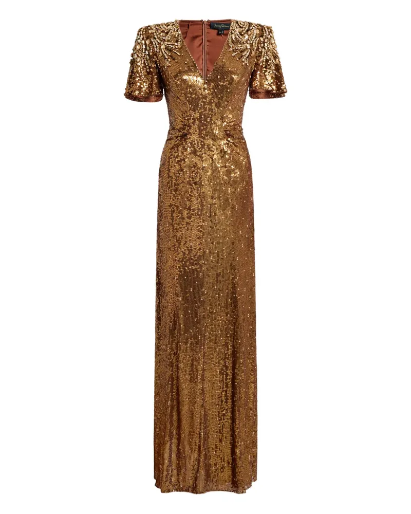 Jenny Packham Manon Kleid mit Pailletten - Gold Gold
