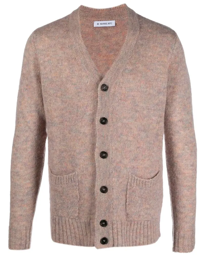 Manuel Ritz Cardigan mit V-Ausschnitt - Nude Nude