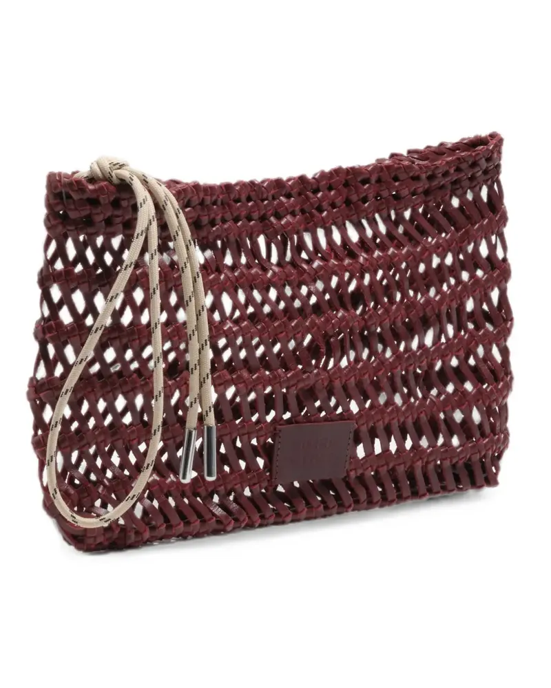 BIMBA Y LOLA Handtasche aus geflochtenem Leder in Dark Cherry - Rot Rot