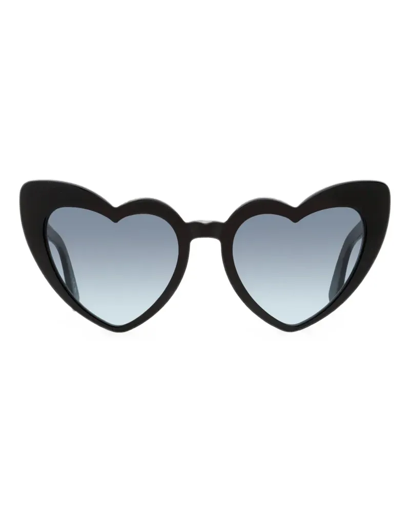 Saint Laurent Loulou Sonnenbrille mit Herzform - Schwarz Schwarz