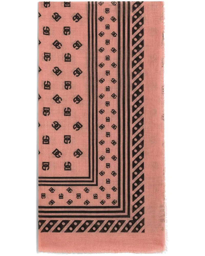 Dolce & Gabbana Schal mit Monogramm - Rosa Rosa
