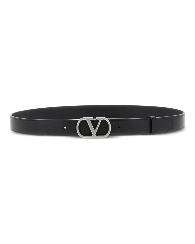 Valentino Garavani VLogo Signature Gürtel aus Leder - Schwarz Schwarz