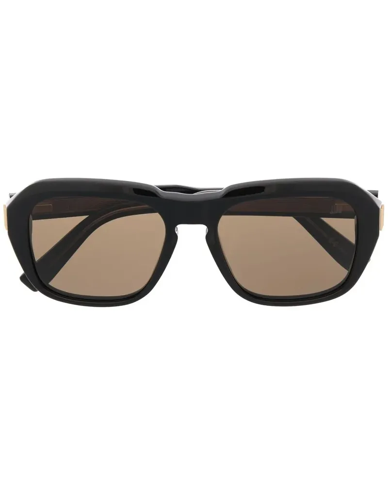 Dunhill Eckige Caine Sonnenbrille - Schwarz Schwarz