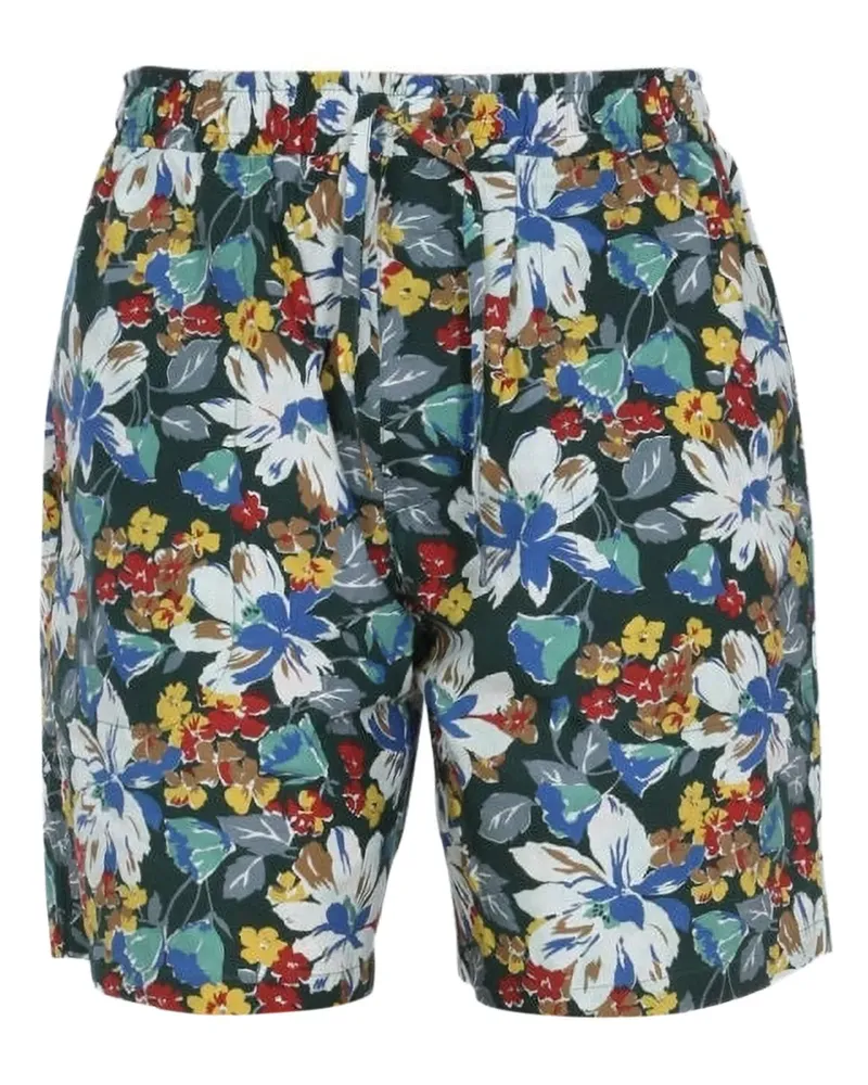 YMC Bermudas mit Blumen-Print - Grün Grün