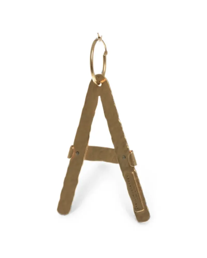 Stella McCartney A-shaped pendant earring - Gold Gold