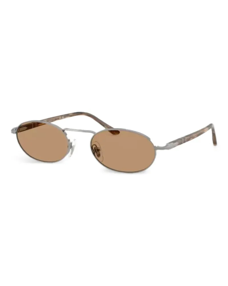 Persol Sonnenbrille mit ovalem Gestell - Silber Silber