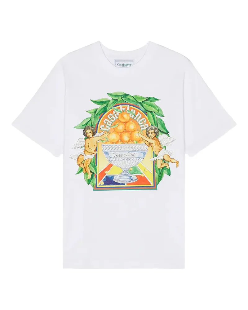 Casablanca Paris Triomphe D'Orange short-sleeve T‑Shirt - Weiß Weiß