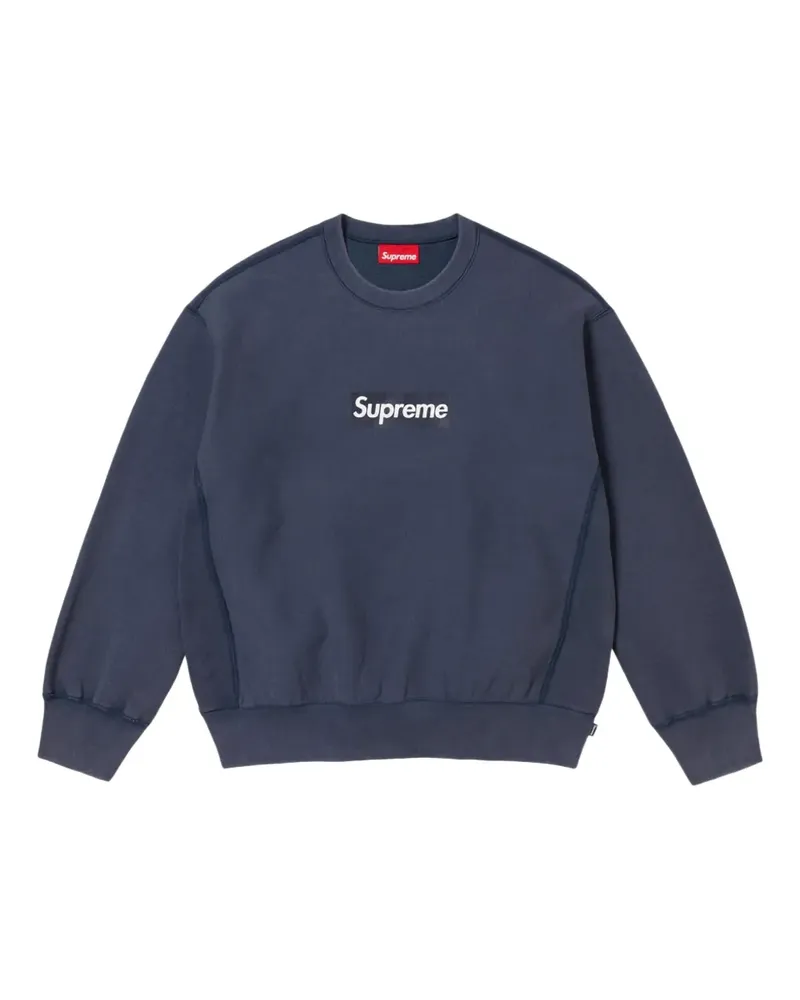Supreme Being SS 25 - Navy" Sweatshirt mit ausgeblichenem Logo - Blau Blau