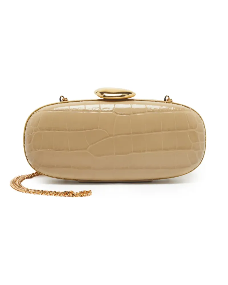 Michael Kors Tina Clutch mit Kroko-Prägung - Nude Nude